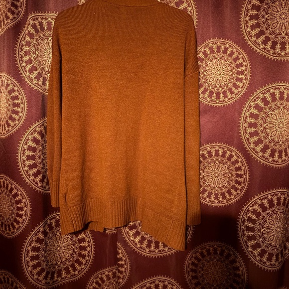 Divided Rust Open-Front Cardigan - Picture 2 of 3